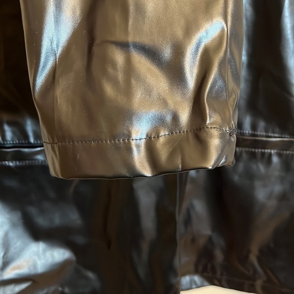 *3/$15* Black Faux Leather Jacket - Picture 6 of 11